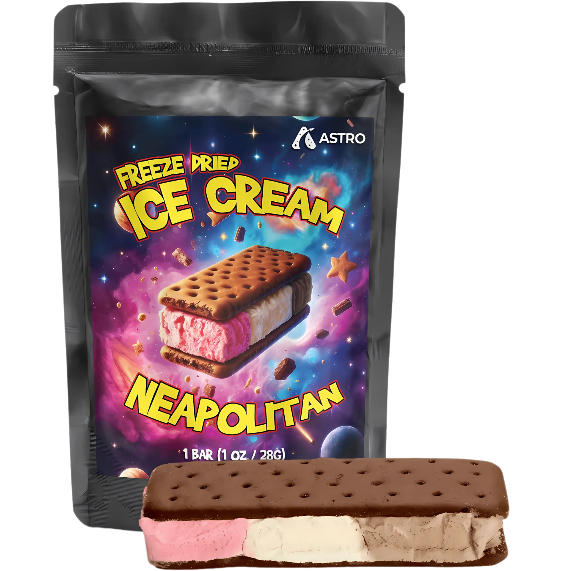 ASTRO, Freeze Dried Ice Cream, Neapolitan, 28 g, Eiscreme-Sandwich ...