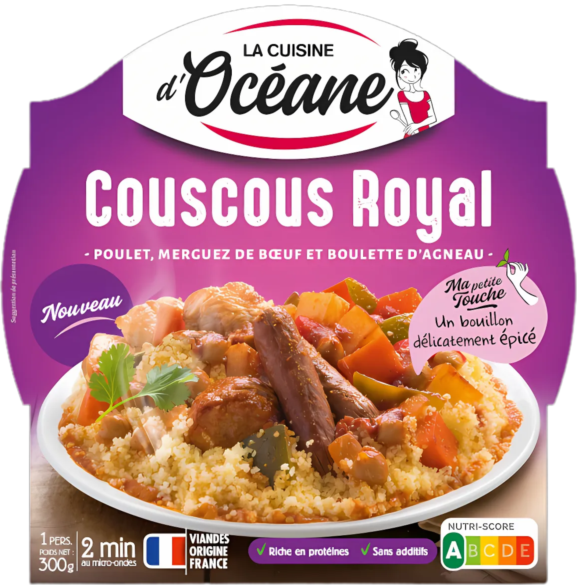 Royal Rind La Cuisine d'Océane, Couscous, Poulet, Rind, Weizengrieß, Fertiggericht ...