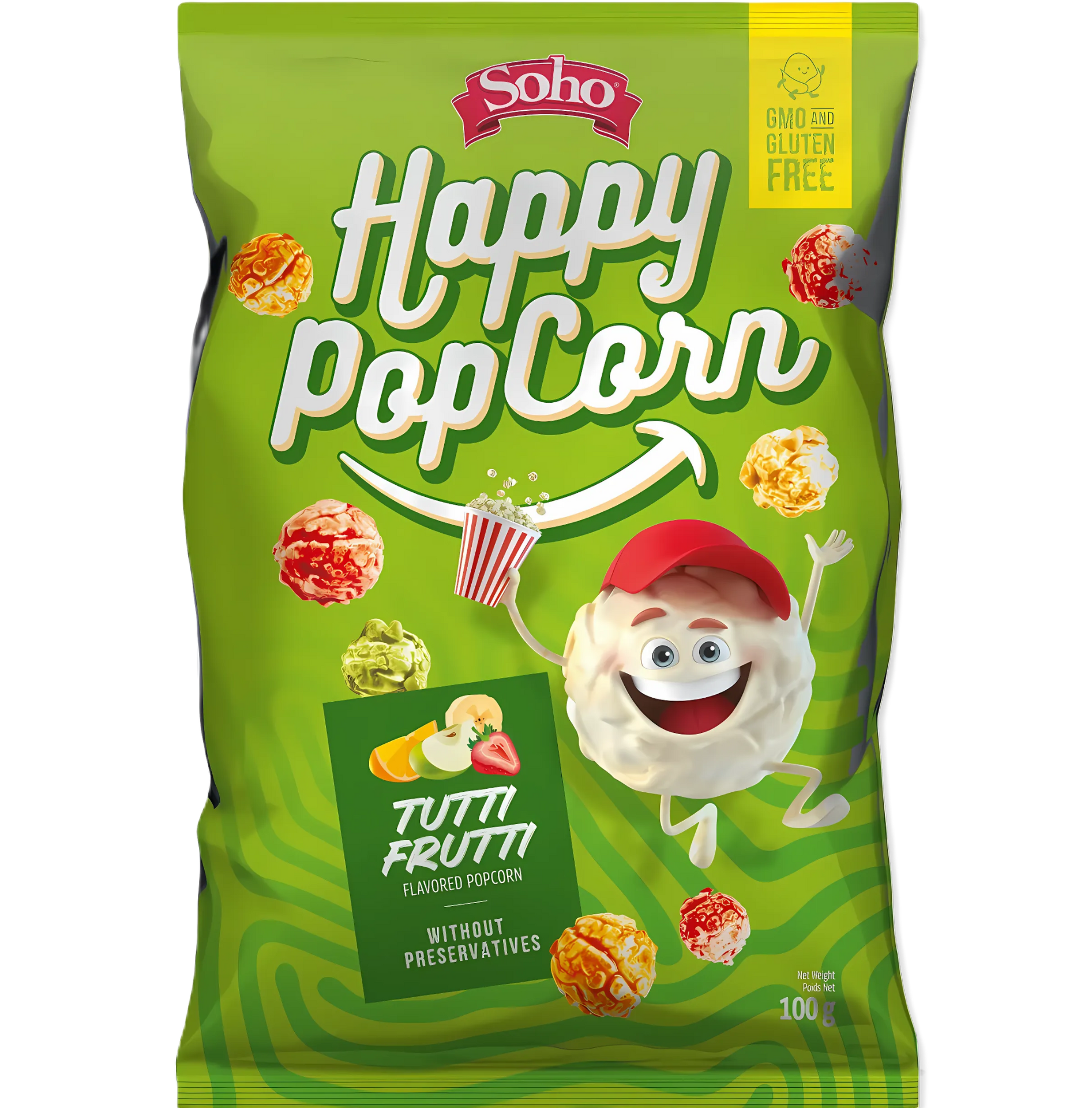 Soho Snacks, Tutti Frutti, Popcorn, 100 g, fruchtig, Snack, süss - Grab ...